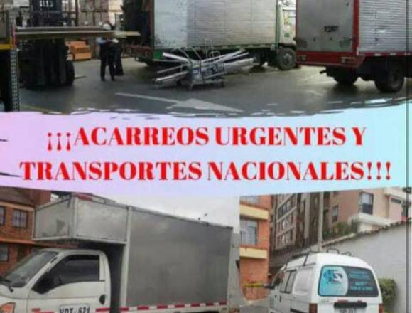 ACARREOS NACIONAL Y LOCAL en La Calera (Municipio)