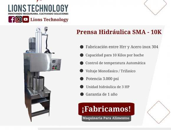 PRENSA HIDRAULICA PARA PRENSADO en Bucaramanga (Municipio)