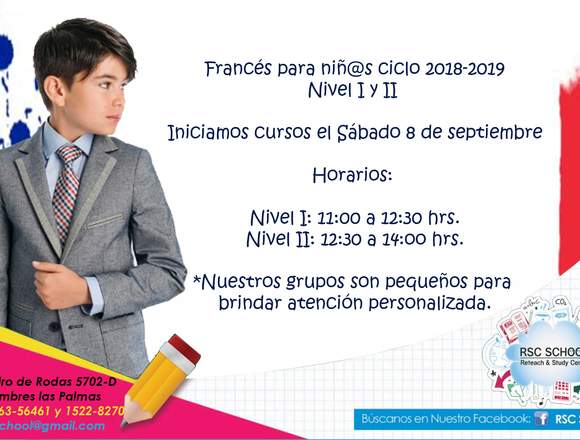 Cursos sabatinos de Francés en Mexicali (Municipio)