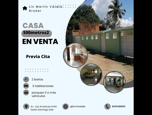 HERMOSA CASA EN LAS AMERICAS en Santo Domingo Este (Municipio)