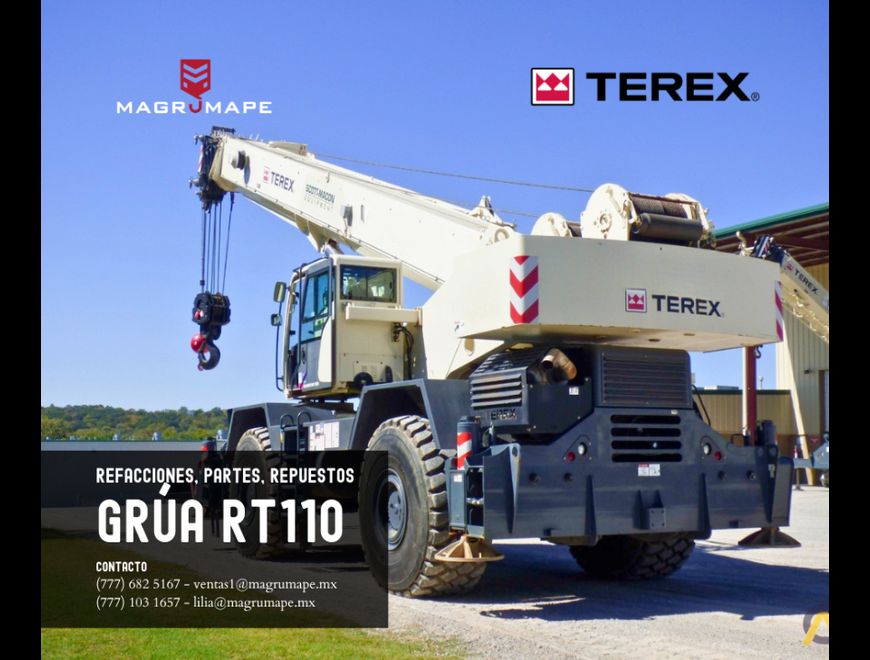 REFACCIONES PARA GRÚA TEREX RT110