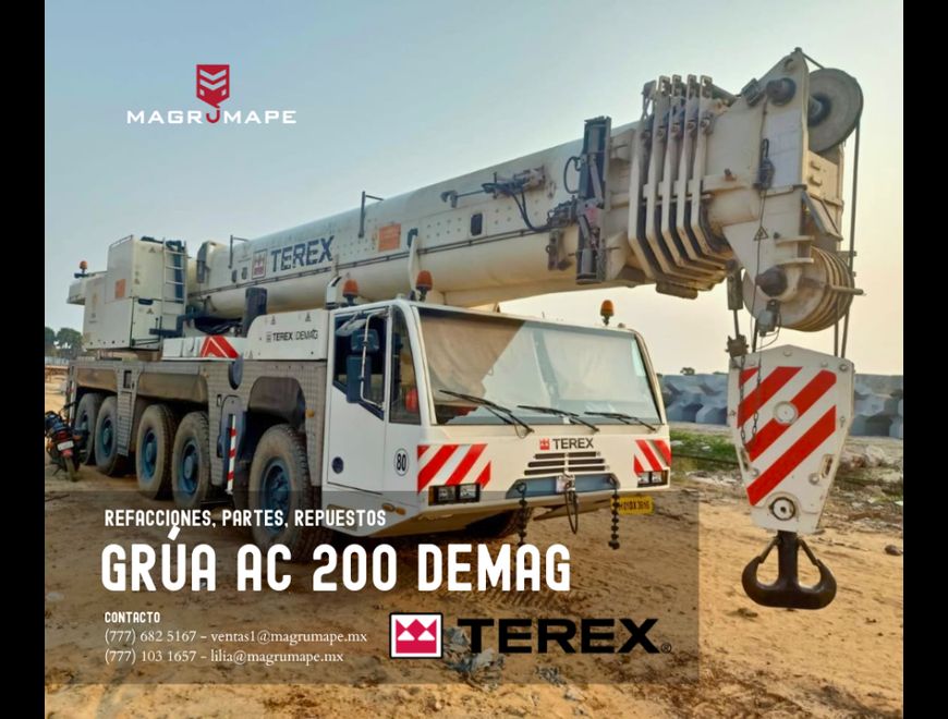 REFACCIONES PARA GRÚA AC 200 TEREX DEMAG