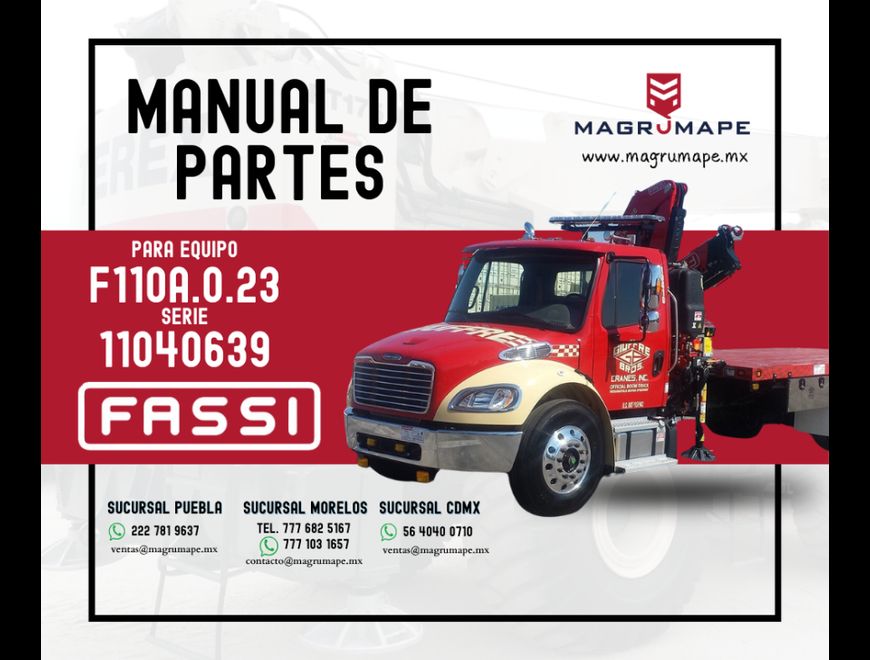 MANUALES DE PARTES PARA GRÚAS SOBRE CAMION