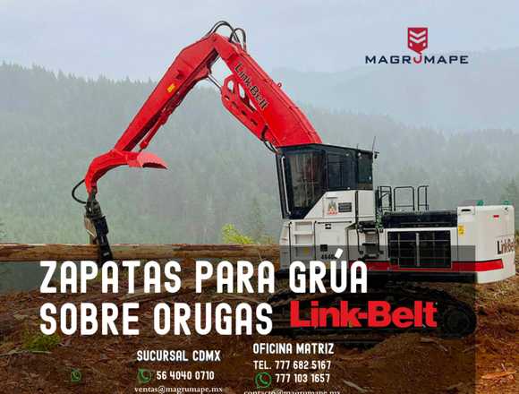 ZAPATAS PARA GRÚAS SOBRE ORUGAS LINK-BELT