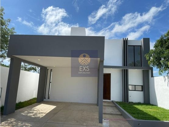 Casa nueva en venta en Cholul junto a Floresta con recamara en PB