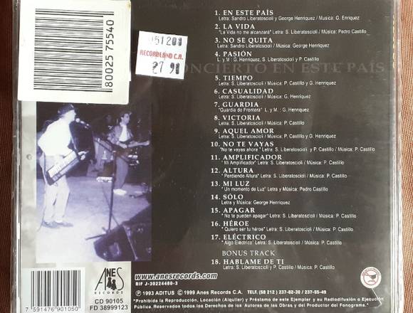 Cd Aditus En Concierto 100% Original Y Sellado en Libertador (Municipio)