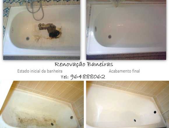 Renovação de banheiras. Restauro de banheiras. em Lisboa (Concelho)