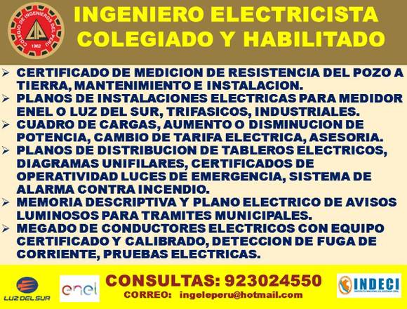 PLANO DISTRIBUCION ELECTRICA ENEL,CUADROS D CARGAS