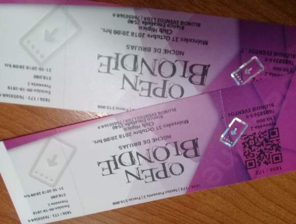 Entrada Open Blondie Halloween en Santiago (Comuna)