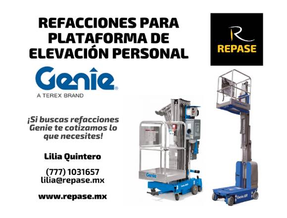 REFACCIONES PARA PLATAFORMAS DE ELEVACIÓN GENIE en Azcapotzalco (Municipio)