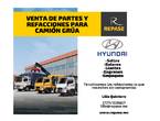 VENTA DE FACCIONES PARA CAMIÓN GRÚA HYUNDAI en Azcapotzalco (Municipio)