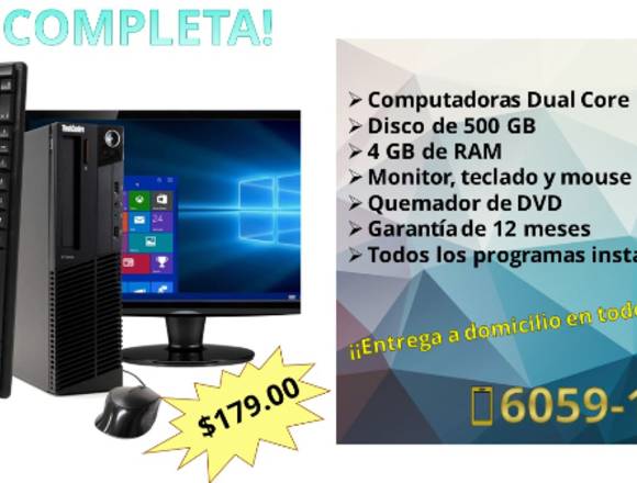 !Computadora Completa! ¡Garantizada! en San Salvador (Municipio)