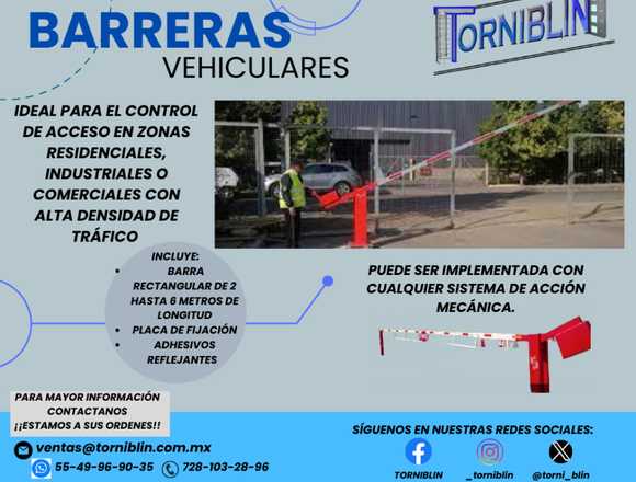 BARRERA VEHICULAR MECÁNICA en Lerma (Municipio)
