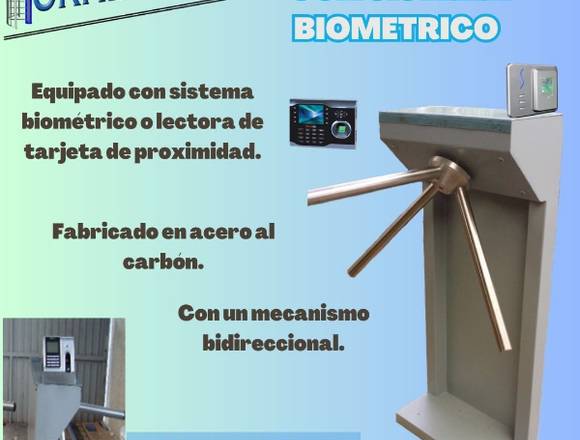 TORNIQUETE TRIPOIDE CON SISTEMA BIOMETRICO en Azcapotzalco (Municipio)