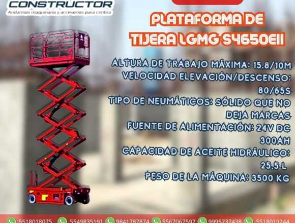 Plataforma Eléctrica de Tijera S4650EII en Puebla (Municipio)