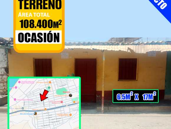 SE VENDE CASA - TERRENO Ubicado en Máncora en Máncora (Distrito)
