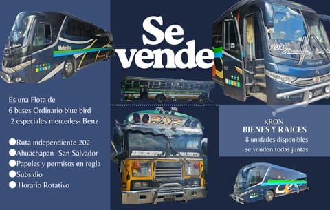 SE VENDE FLOTA DE BUSES CON RUTA 202 AHUACHAPAN- SAN SALVADOR