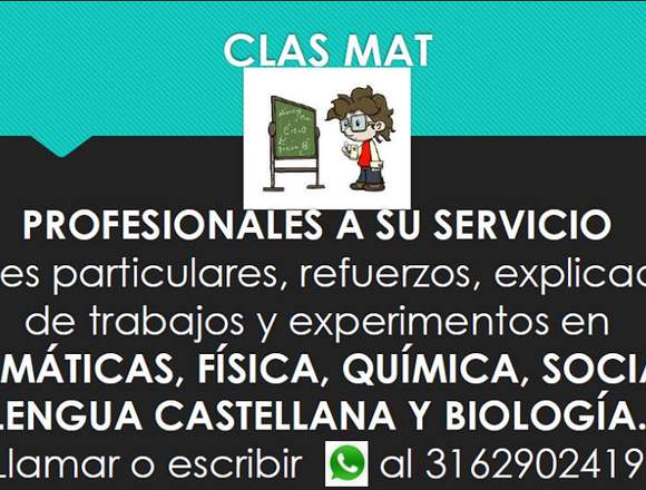 Clases Particulares de todas las Asignaturas en Caicedonia (Municipio)