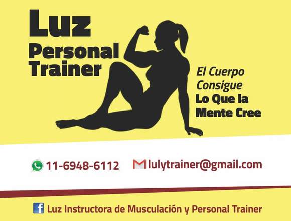 Personal Trainer e Instructora en Musculación en Buenos Aires (Localidad)