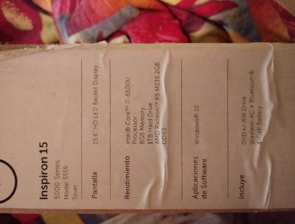 Se vende Dell inspiron 15 en Alto Bío Bío (Comuna)