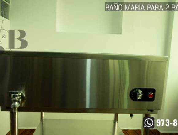 BAÑO MARIA EN ACERO INOXIDABLE DE 02 POZAS en Los Olivos (Lima 39) (Distrito)