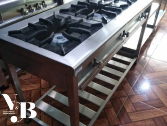 COCINA EN ACERO INOXIDABLE DE 03 QUEMADORES en Los Olivos (Lima 39) (Distrito)