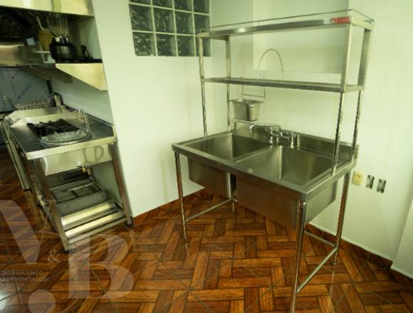 LAVADERO 02 POZAS + 02 ESCURRIDOR EN ACERO INOX. en Los Olivos (Lima 39) (Distrito)
