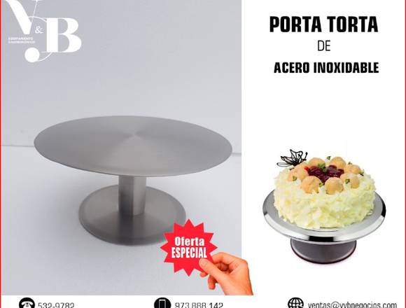 PORTA TORTA EN ACERO INOXIDABLE en Los Olivos (Lima 39) (Distrito)