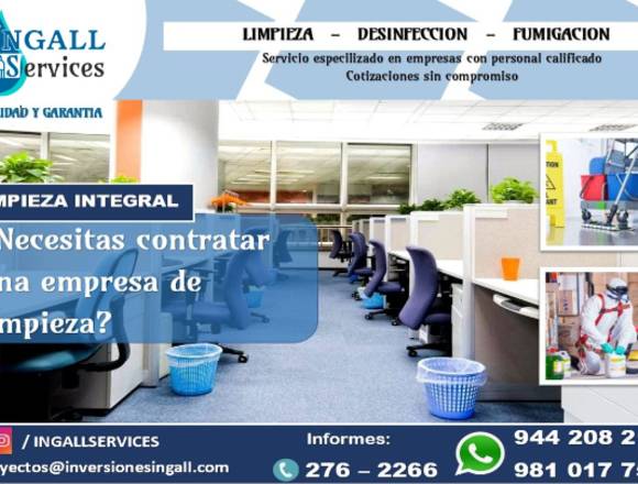 SERVICIO DE LIMPIEZA OFICINAS Y TIENDAS en San Juan de Miraflores (Lima 29) (Distrito)