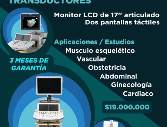 Ecografo Phillips I33, Viene con 3 Transductores. en Barranquilla (Municipio)