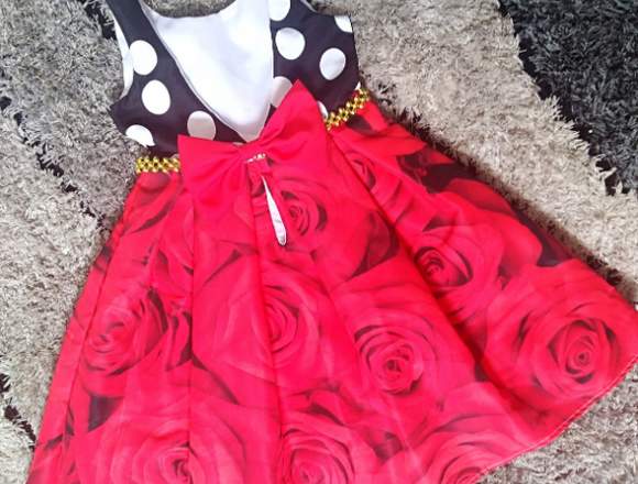 Vestido para Niñas Rosas Rojas en Villavicencio (Municipio)