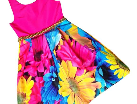 Vestido para Niñas Diseño Tropical en Villavicencio (Municipio)