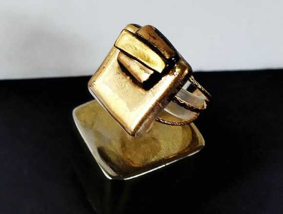 Anillo Perla anillo 3 filas Oro