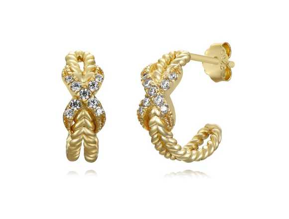 Aros Knot Plata de Ley 925 con Baño en Oro de 18k en Málaga (Municipio)