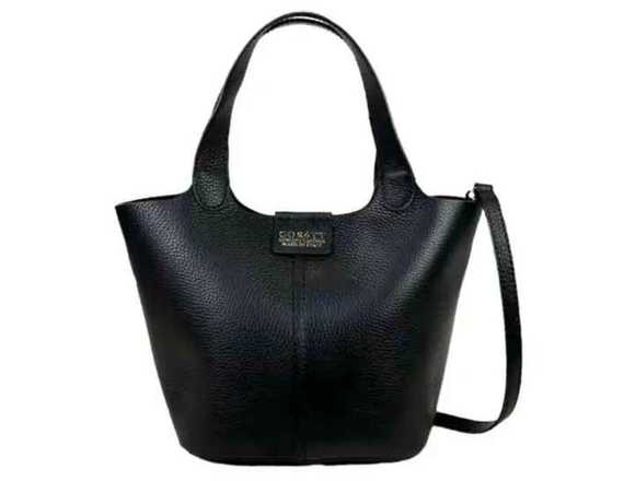 Bolso Bucket de Piel Italiana con Bolsito Extra.