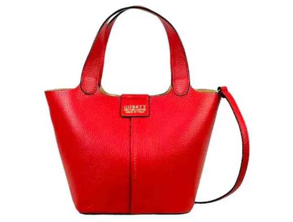 Bolso Bucket de Piel Italiana con Bolsito Extra