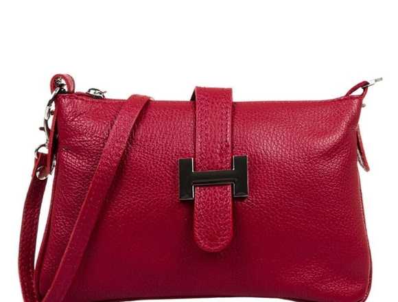 Bolso de mano Mujer.Piel auténtica Dollaro