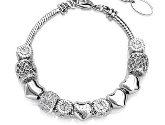 Pulsera Radiant Charm, plata y cristal