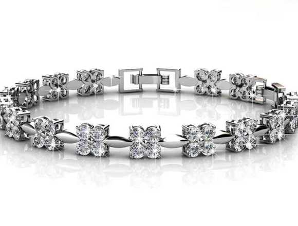 Pulsera Sweet - Plata y cristal