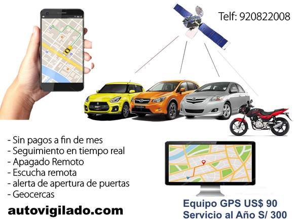 GPS PARA TAXIS, AUTOS, CAMIONETAS Y MOTOS en Lima (Lima 1) (Distrito)