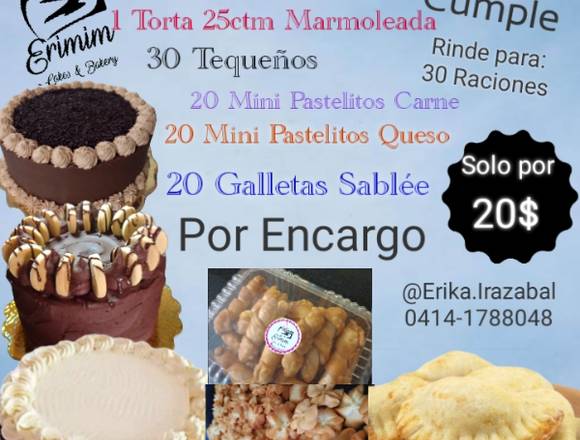 Promo Cumpleañeros Torta más pasapalos en Sucre (Municipio)