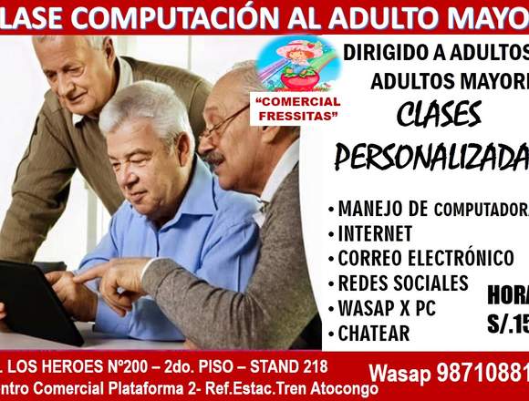 CLASES DE COMPUTACION AL ADULTO MAYOR