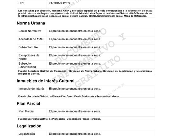 VENTA DE LOTE PARA VIVIENDA ESTRATO 2 en Bogotá, D.C. (Municipio)