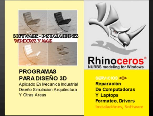 RHINOCEROS 3D software licencia instalacion st en Quito (Cantón)