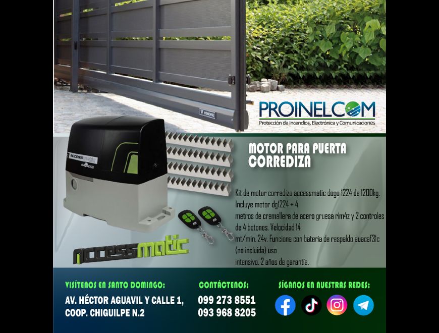 MOTOR DOGO 1224 PARA PUERTA CORREDIZA DE 1200KG en Quito (Cantón)