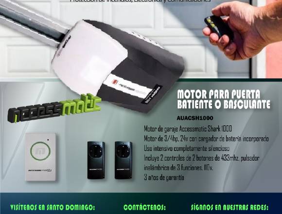MOTOR DE GARAGE ACCESSMATIC SHARK 1000 DE 3/4 en Santo Domingo (Cantón)