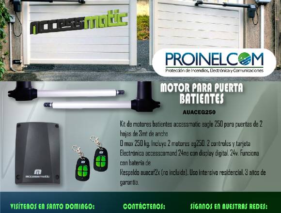 MOTOR PARA PUERTA BATIENTE ACCESSMATIC EAGLE250 en Quito (Cantón)