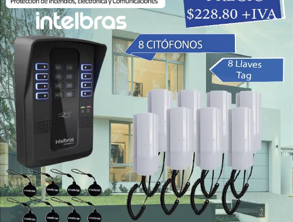 CENTRAL DE INTERFONÍA COLECTIVA DE 8 CITÓFONOS