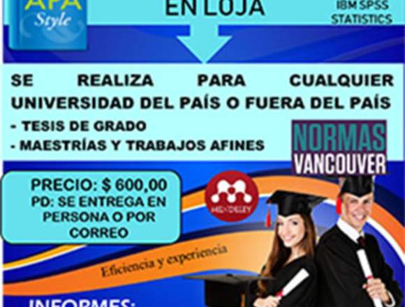 DESARROLLO DE TESIS DE GRADO EN LOJA en Loja (Cantón)