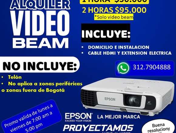 Alquiler video beam Bogota